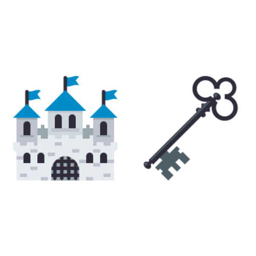 🏰🗝 Emoji Domain EmojiOne rendering